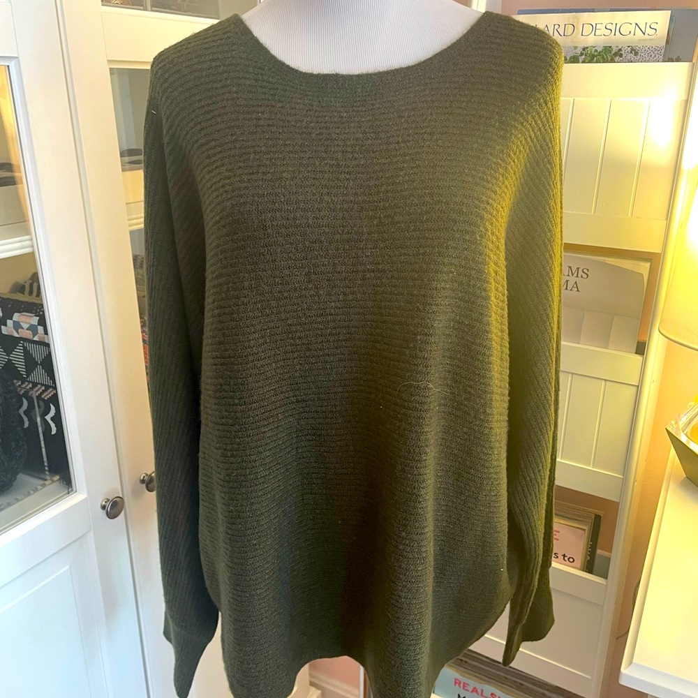 Loft Dolman Sleeve Sweater Ribbed NWT